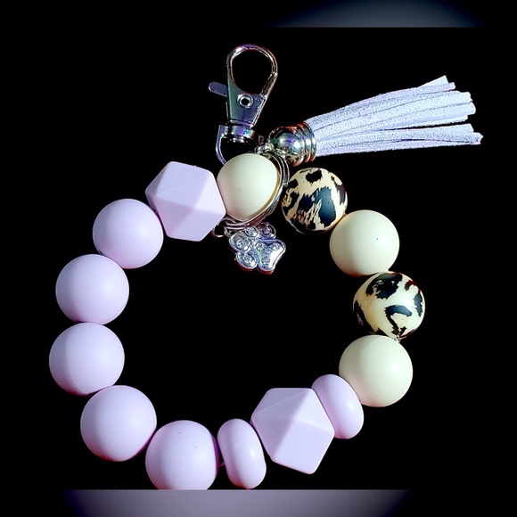 Keychain Wristlets made by MyGirls. Both with Paw Print Charms & Tassels - Picture 2 of 3